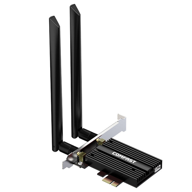 COMFAST CF-AX210 PRO 5374Mbps Tri-band + Bluetooth 5.2 Wireless WiFi6E PCI-E Network Card with Heat Sink, CF-AX210 PRO COMFAST CF-AX210 PRO 5374Mbps Tri-band + Bluetooth 5.2 Wireless WiFi6E PCI-E Network Card with Heat Sink, CF-AX210 PRO